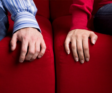 Fight hands on couch 