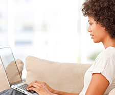 female is using her laptop female is using her laptop