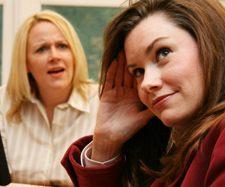 woman ignoring another woman