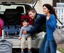 Family getting ready to go on a vacation Family getting ready to go on a vacation