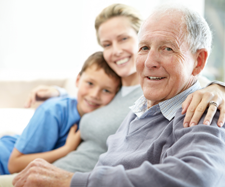 child with mother and grandfather